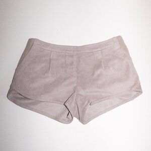 BCBG Max Azria “Phillipa” Gray Suede Pull-On Shorts